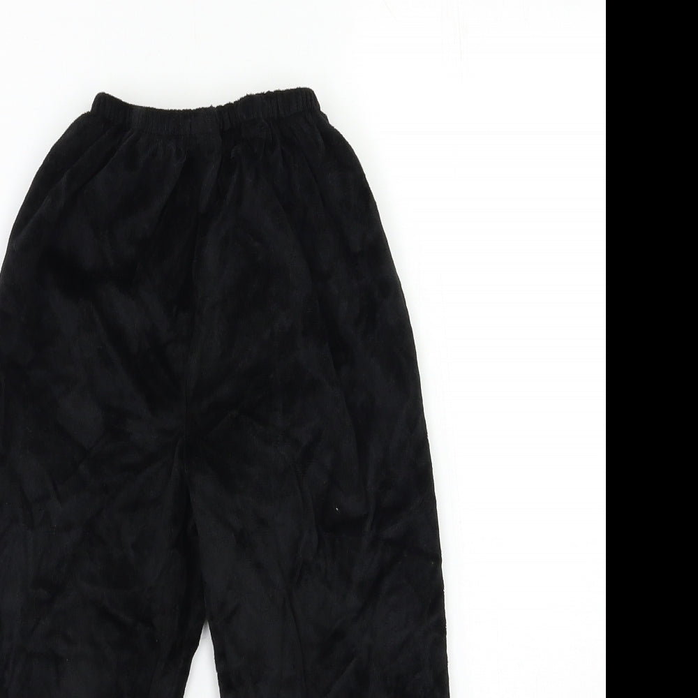Halloween Boys Black  Velour  Pyjama Pants Size 3-4 Years