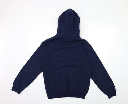 Mens UK Size S Gildan Blue Pullover Hoodie