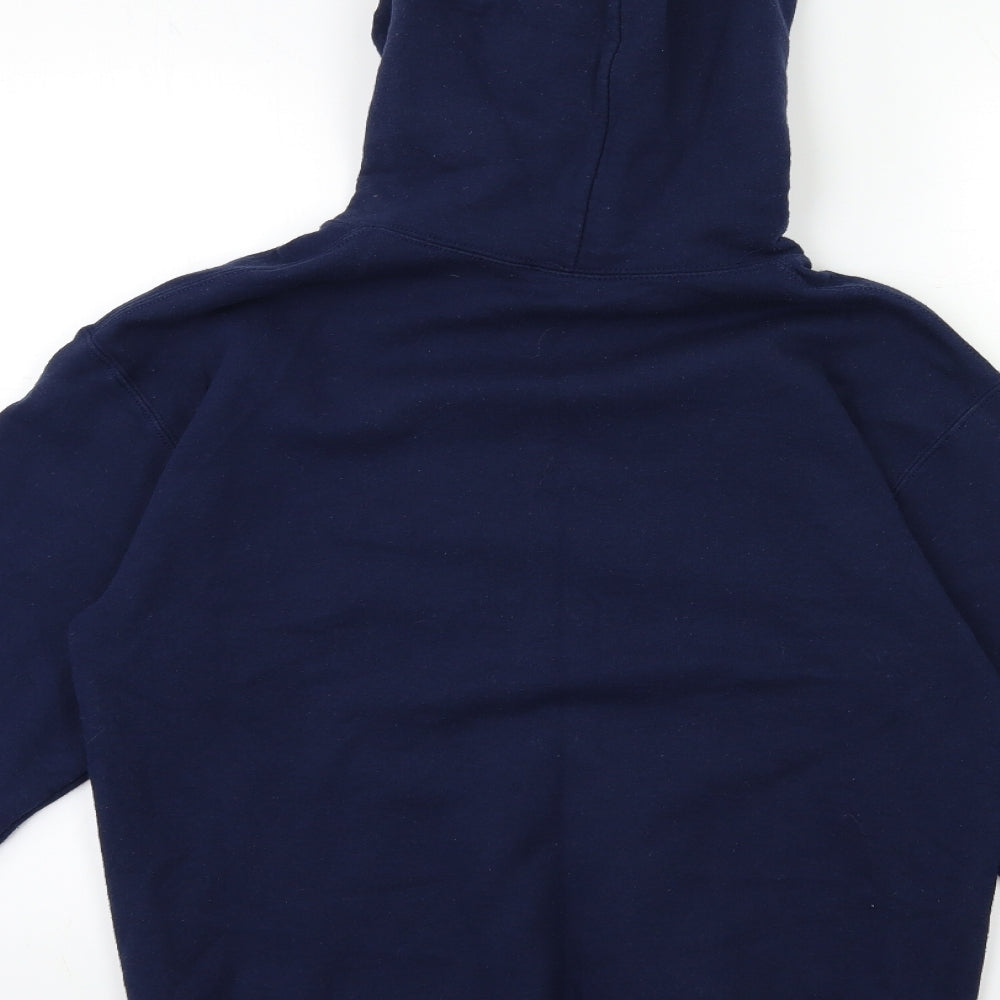 Mens UK Size S Gildan Blue Pullover Hoodie