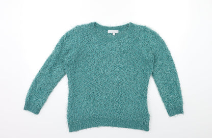 Womens UK Size 8 Red Herring Green Pullover Jumper