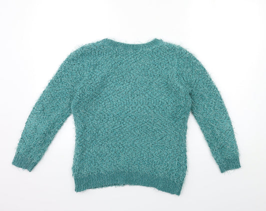 Womens UK Size 8 Red Herring Green Pullover Jumper