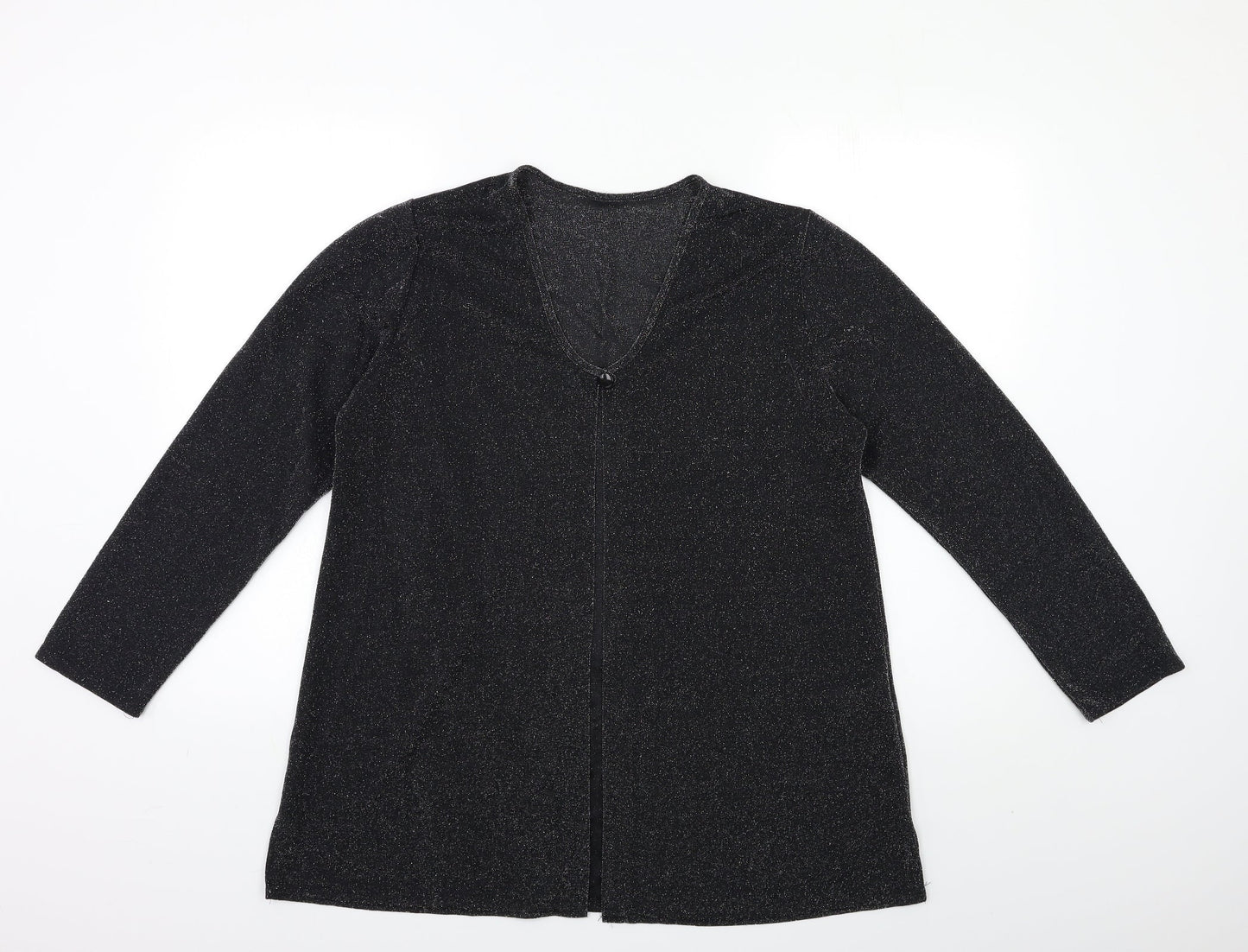 Womens UK Size 10 St Bernard Black Cardigan Jumper