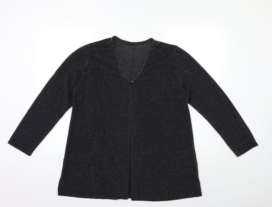 Womens UK Size 10 St Bernard Black Cardigan Jumper