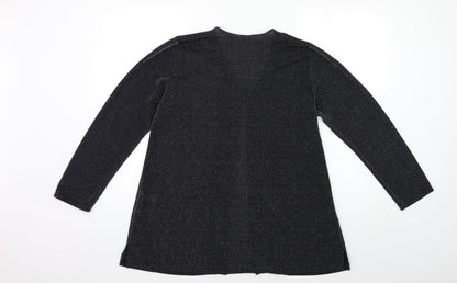 Womens UK Size 10 St Bernard Black Cardigan Jumper