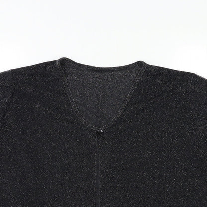 Womens UK Size 10 St Bernard Black Cardigan Jumper