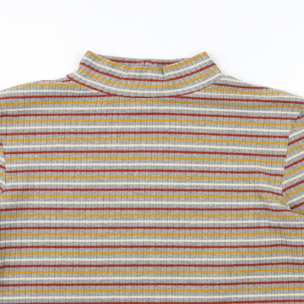 Papaya Womens Grey Striped  Pullover Jumper Size 14