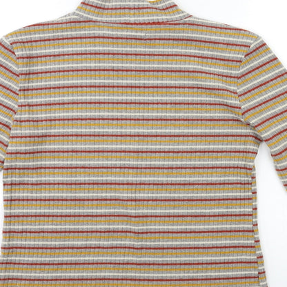 Papaya Womens Grey Striped  Pullover Jumper Size 14