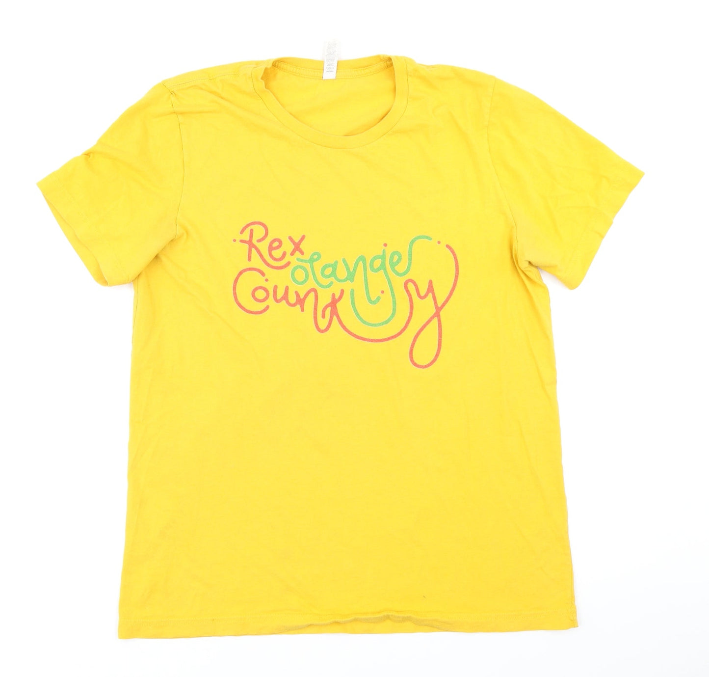 Mens UK Size L Canvas Yellow  T-Shirt