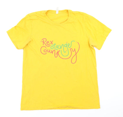 Mens UK Size L Canvas Yellow  T-Shirt