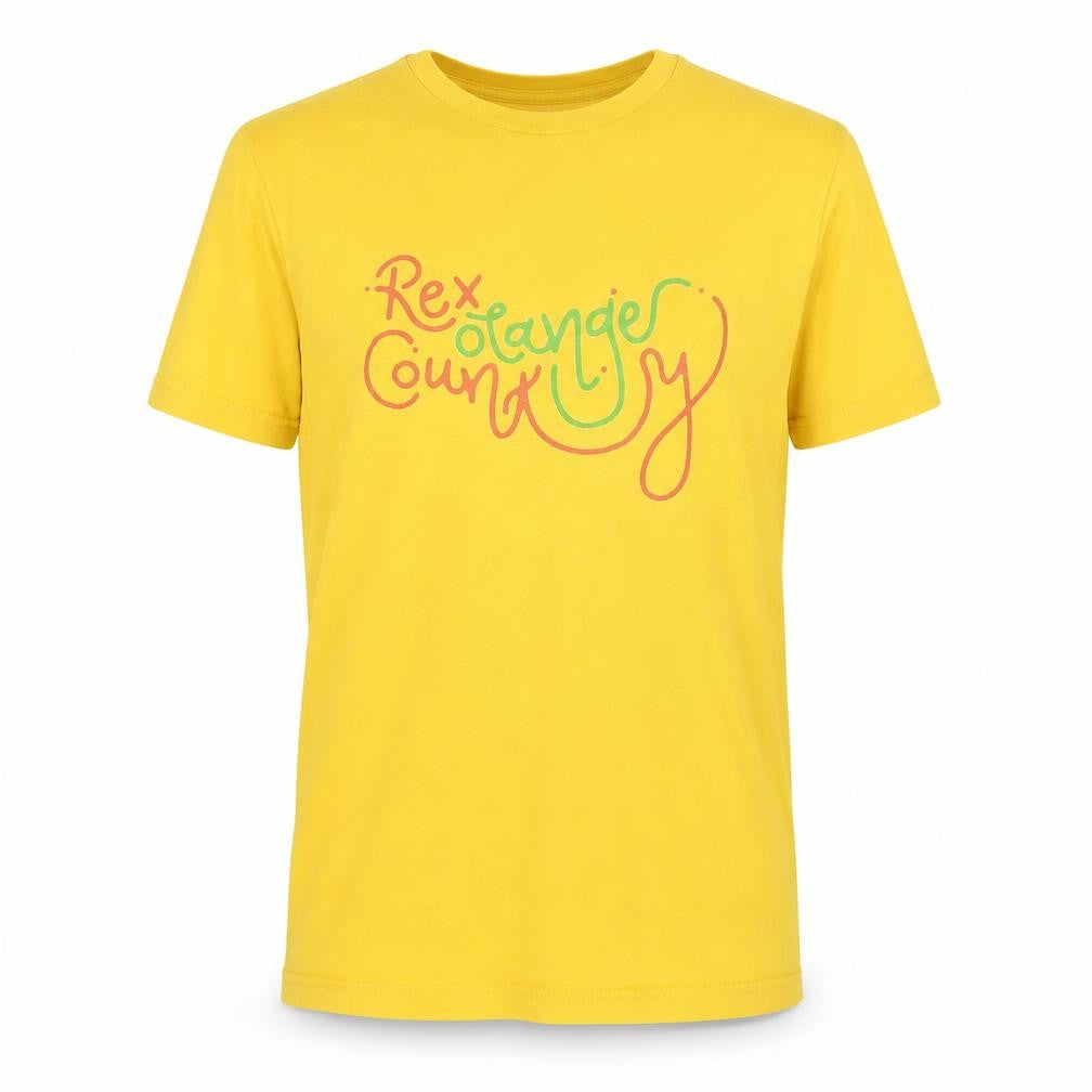 Mens UK Size L Canvas Yellow  T-Shirt
