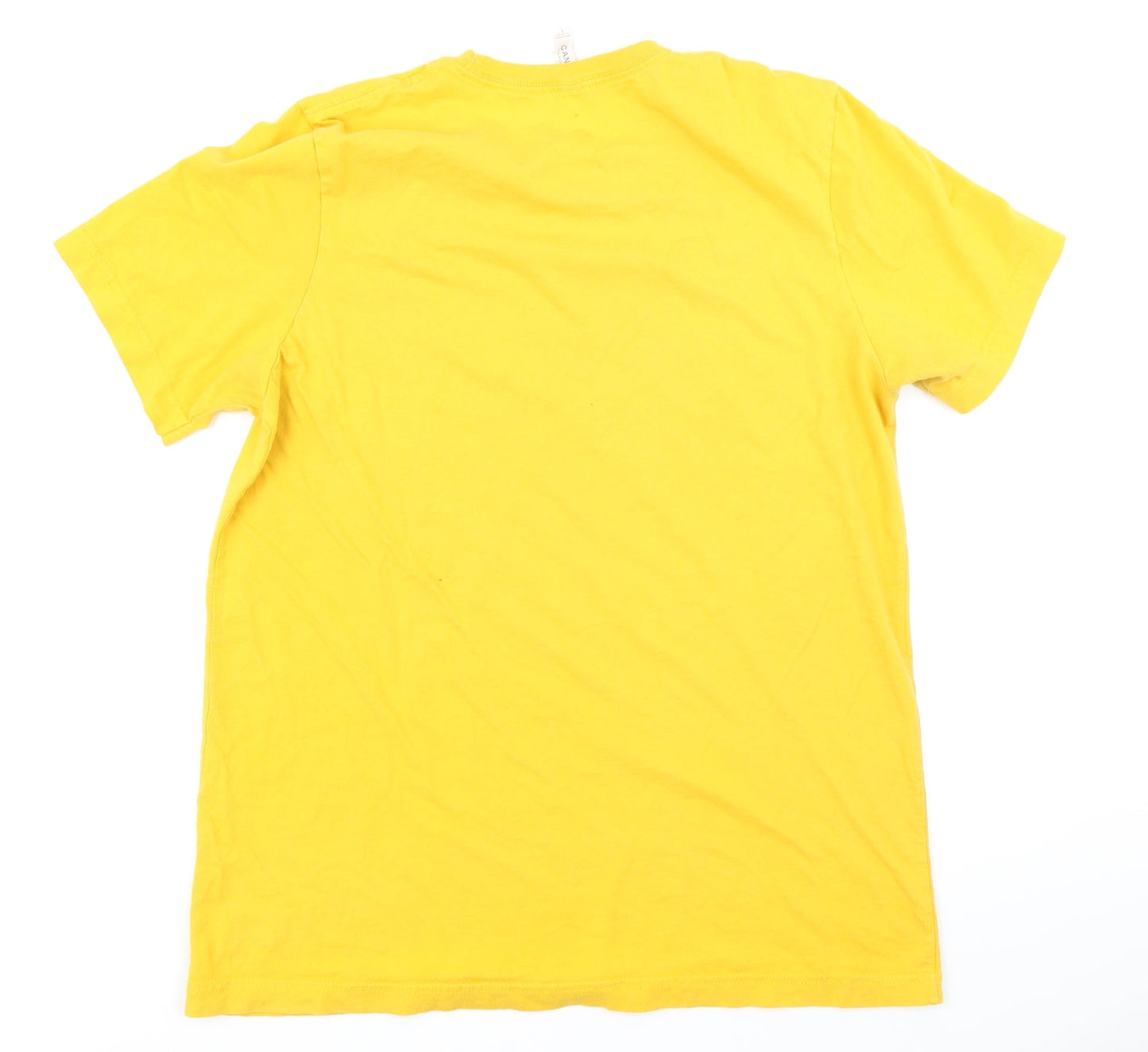 Mens UK Size L Canvas Yellow  T-Shirt