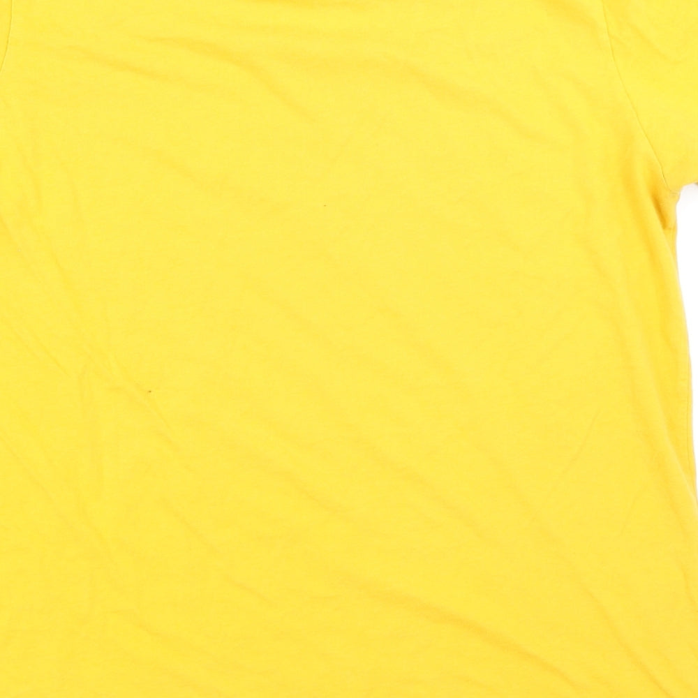 Mens UK Size L Canvas Yellow  T-Shirt