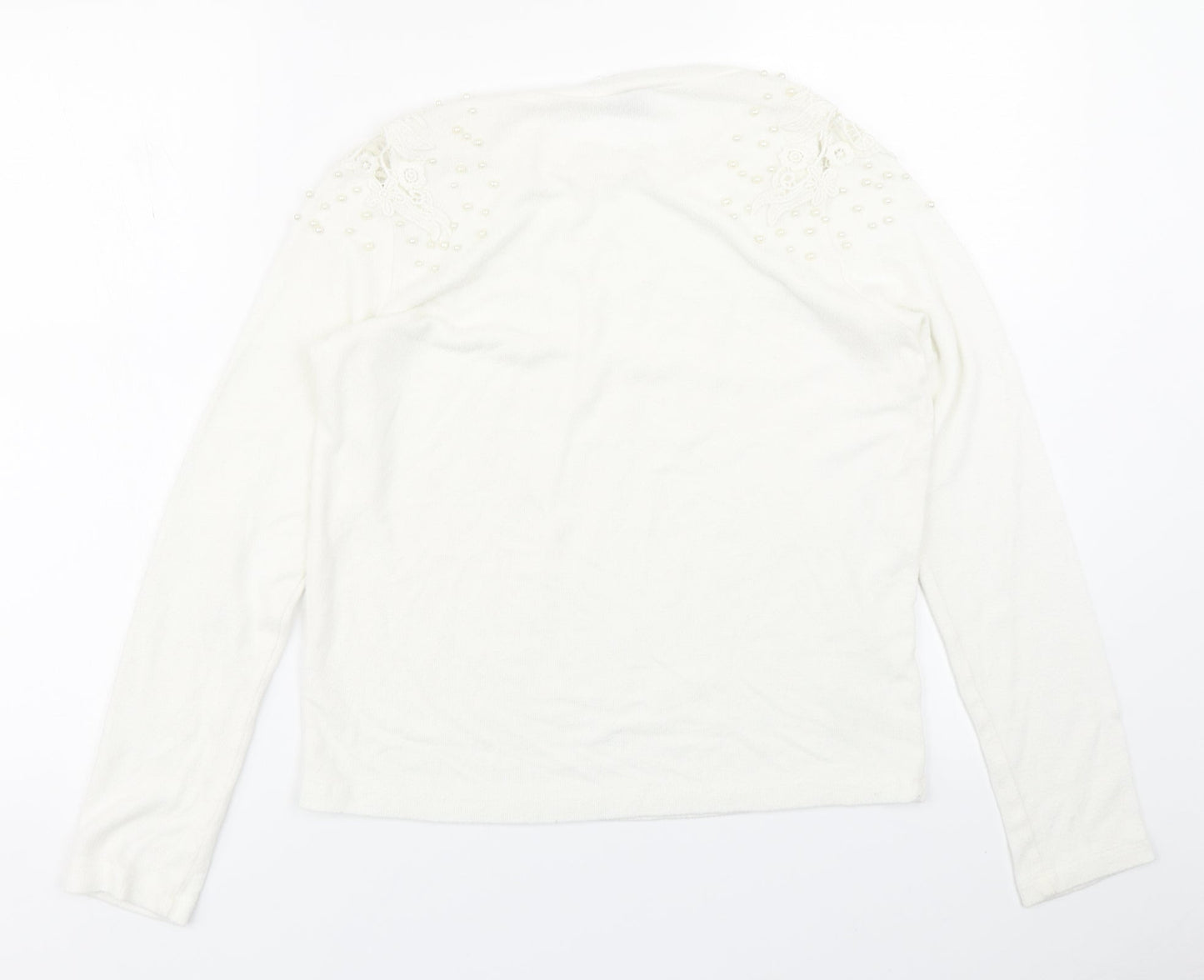 Womens UK Size S Divided White Basic T-Shirt
