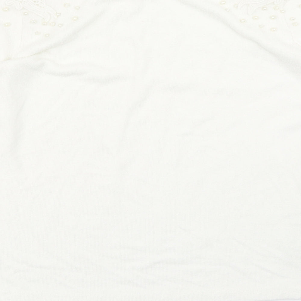 Womens UK Size S Divided White Basic T-Shirt