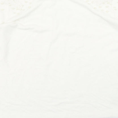 Womens UK Size S Divided White Basic T-Shirt