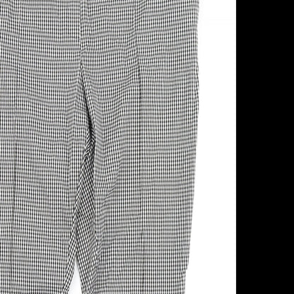Nutmeg Womens Black Check  Trousers  Size 20 L24 in