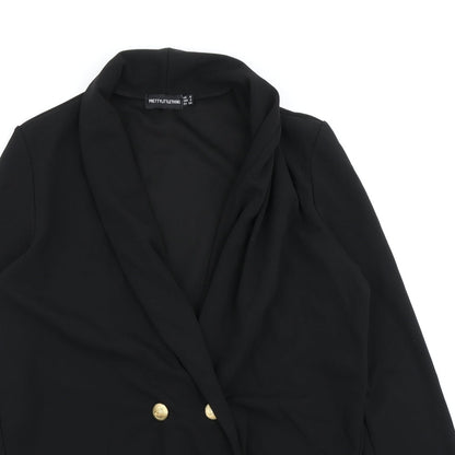 PRETTYLITTLETHING Womens Black   Jacket Blazer Size 8