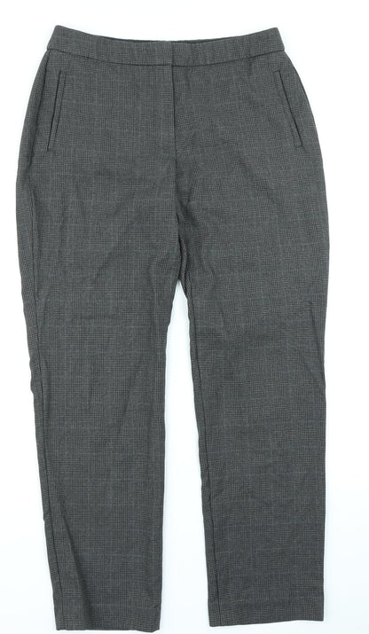 M&S Collection Mens Grey Plaid  Trousers  Size 16 L28 in