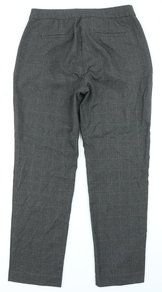 M&S Collection Mens Grey Plaid  Trousers  Size 16 L28 in