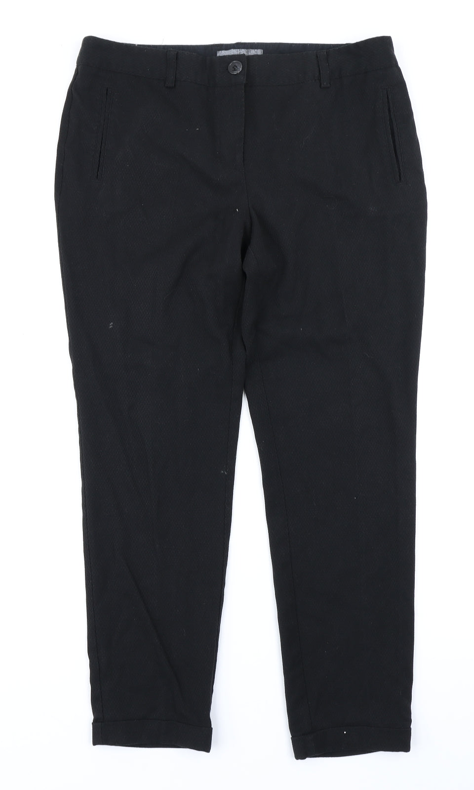 Womens UK Size 12 NEXT Regular Fit  Black Trousers