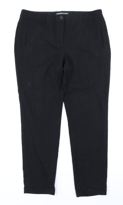 Womens UK Size 12 NEXT Regular Fit  Black Trousers