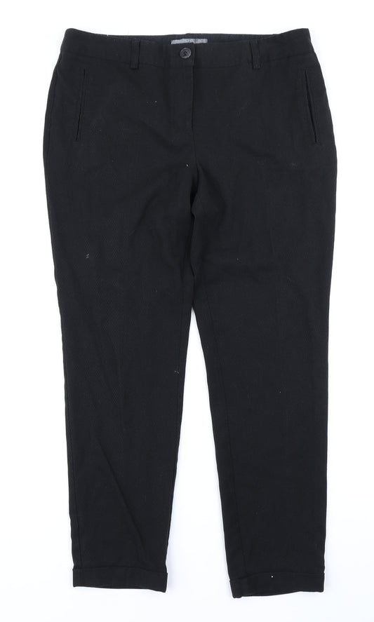 Womens UK Size 12 NEXT Regular Fit  Black Trousers