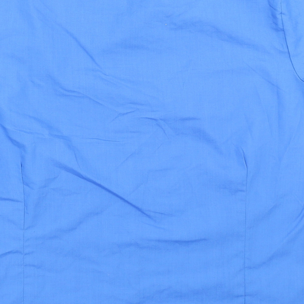 Womens UK Size 12 Premier Blue Basic Button-Up