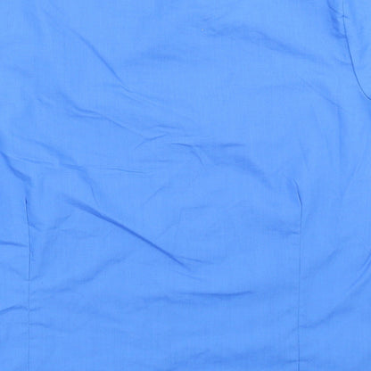 Womens UK Size 12 Premier Blue Basic Button-Up