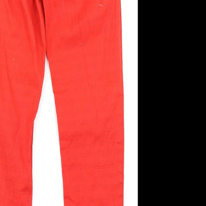George Womens Red   Cargo Trousers Size 8 L25 in