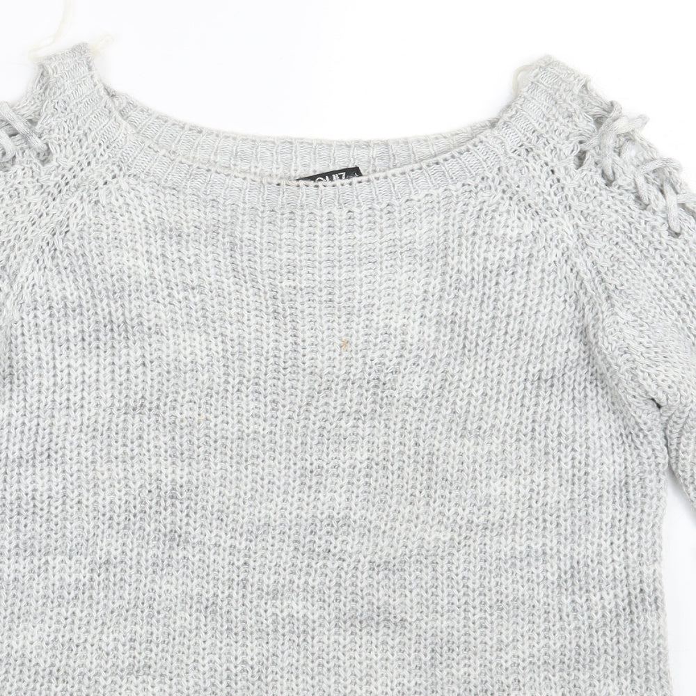 Womens UK Size L Quiz Multicoloured Pullover Jumper