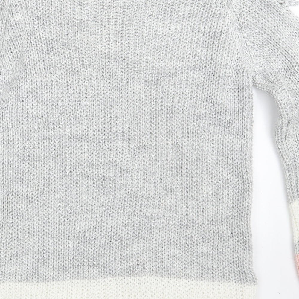 Womens UK Size L Quiz Multicoloured Pullover Jumper