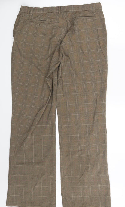 Womens UK Size One Size Preworn Regular Fit  Brown Trousers