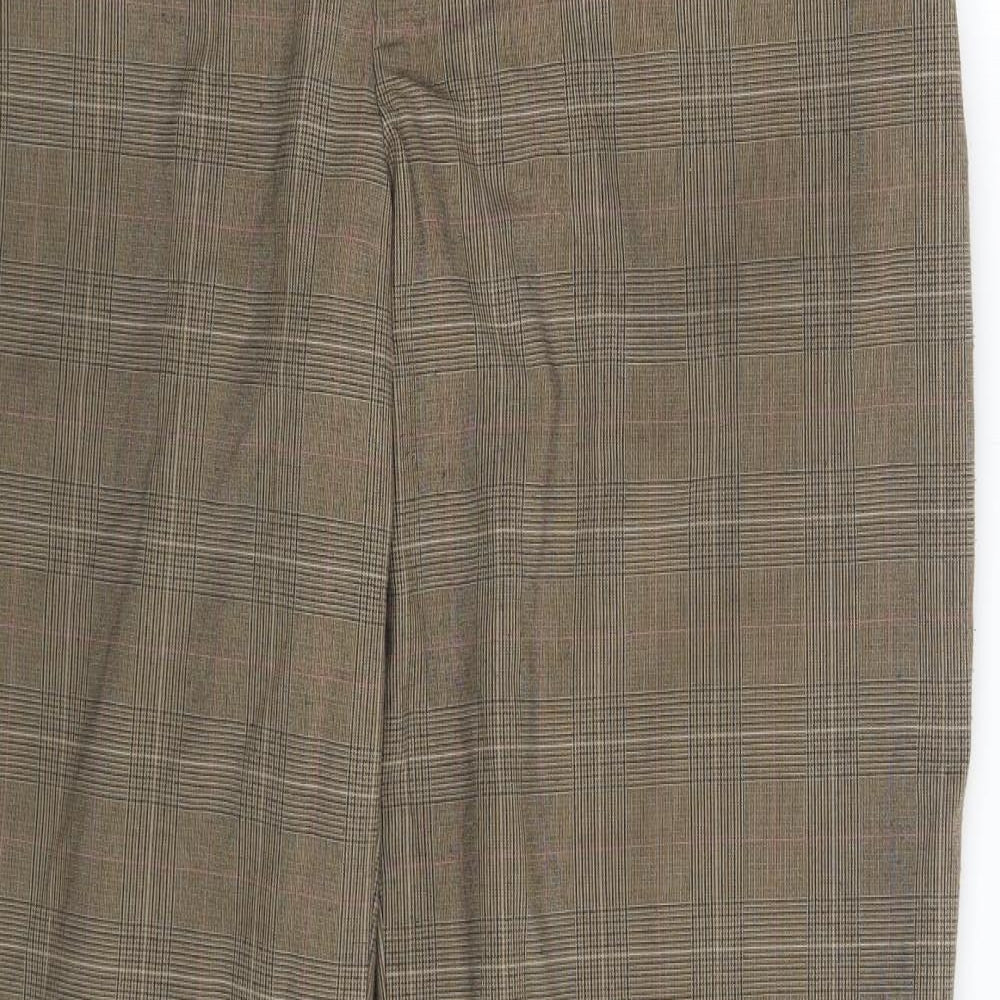 Womens UK Size One Size Preworn Regular Fit  Brown Trousers
