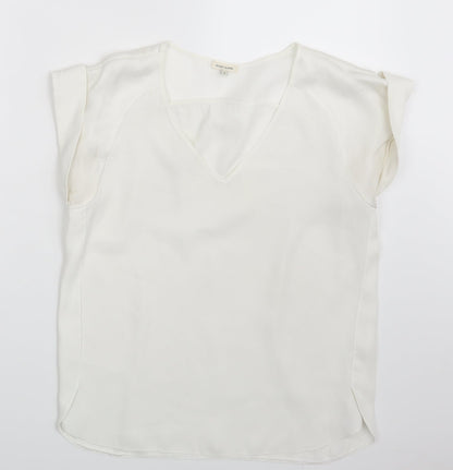 Womens UK Size 8 River Island Ivory Basic Blouse