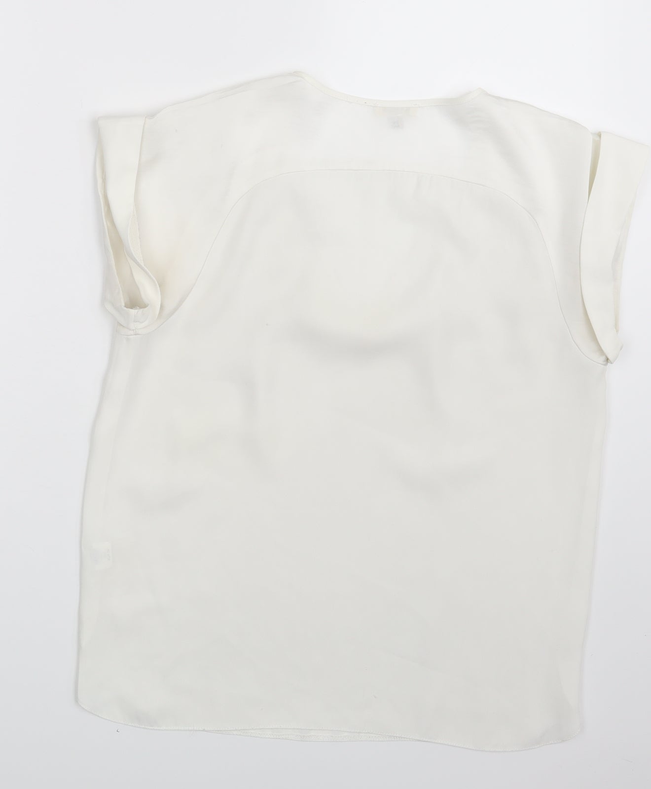 Womens UK Size 8 River Island Ivory Basic Blouse