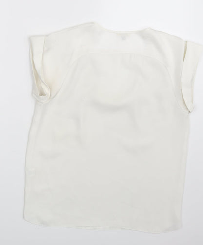 Womens UK Size 8 River Island Ivory Basic Blouse