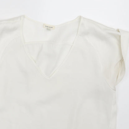 Womens UK Size 8 River Island Ivory Basic Blouse