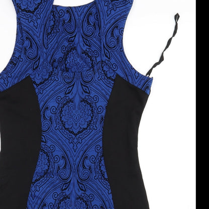 Preworn Womens Blue Paisley  Pencil Dress  Size L