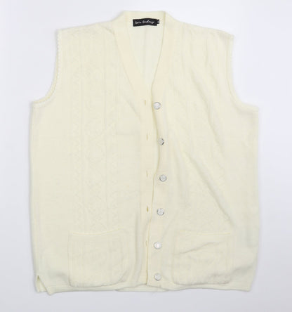 Voir Exvhange Womens Ivory   Cardigan Jumper Size XL