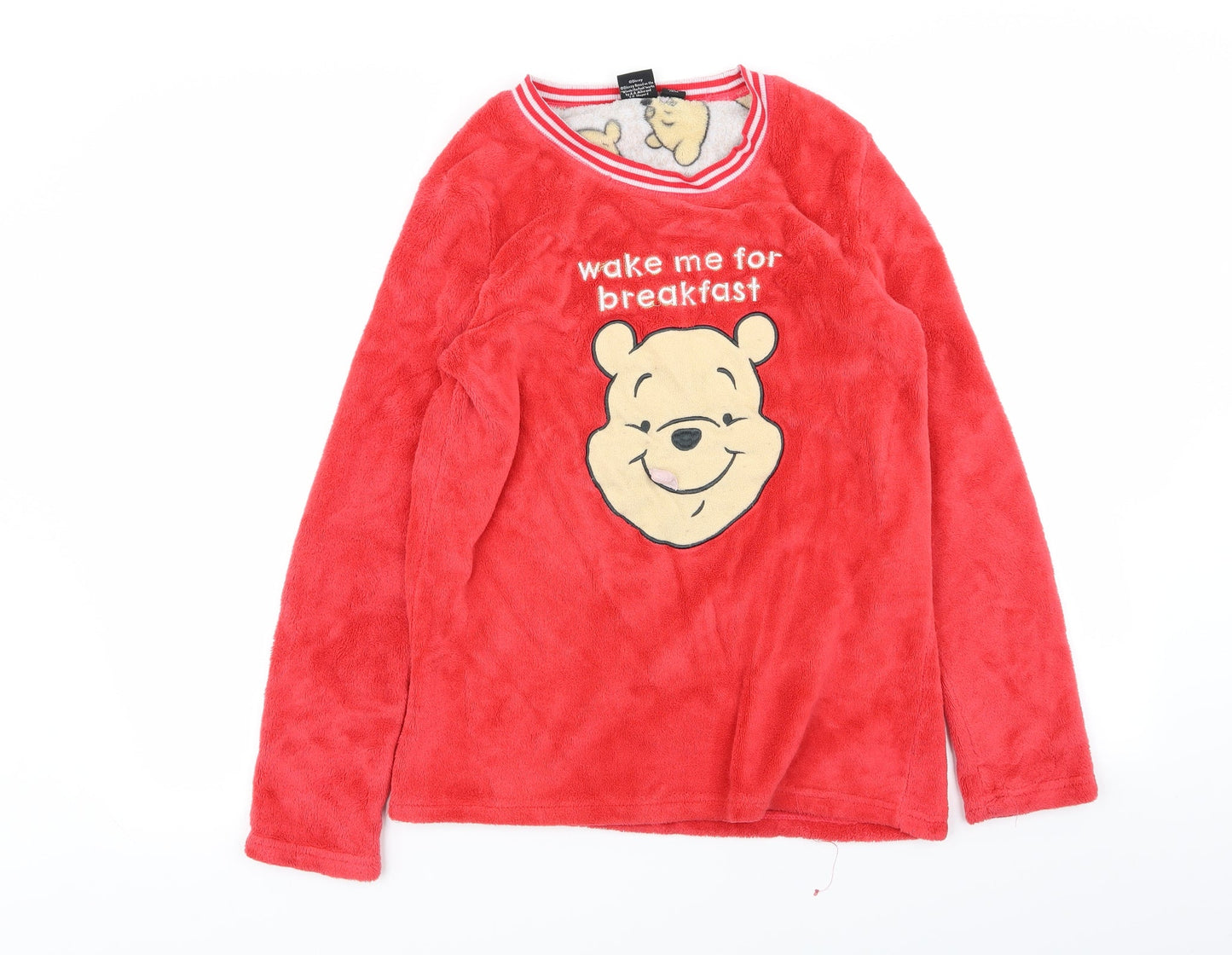 Primark Womens Red Solid  Top Pyjama Top Size 6