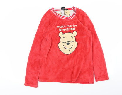 Primark Womens Red Solid  Top Pyjama Top Size 6