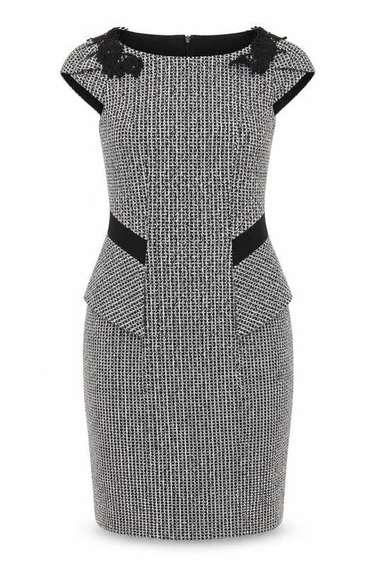 Per Una Womens Multicoloured Houndstooth  A-Line  Size 8