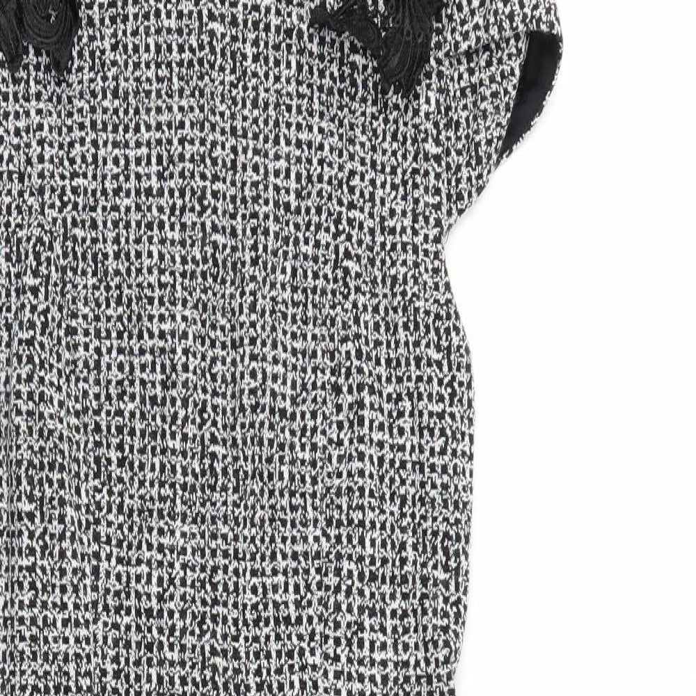 Per Una Womens Multicoloured Houndstooth  A-Line  Size 8