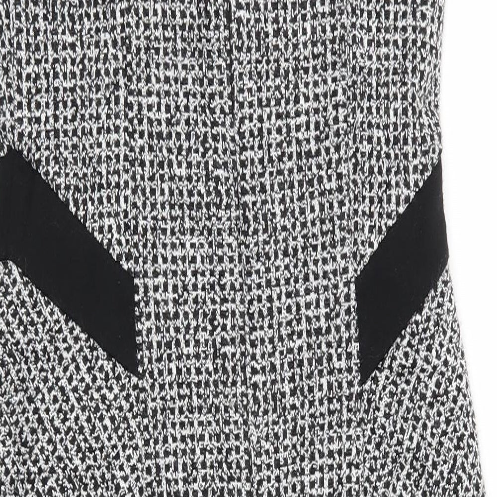 Per Una Womens Multicoloured Houndstooth  A-Line  Size 8