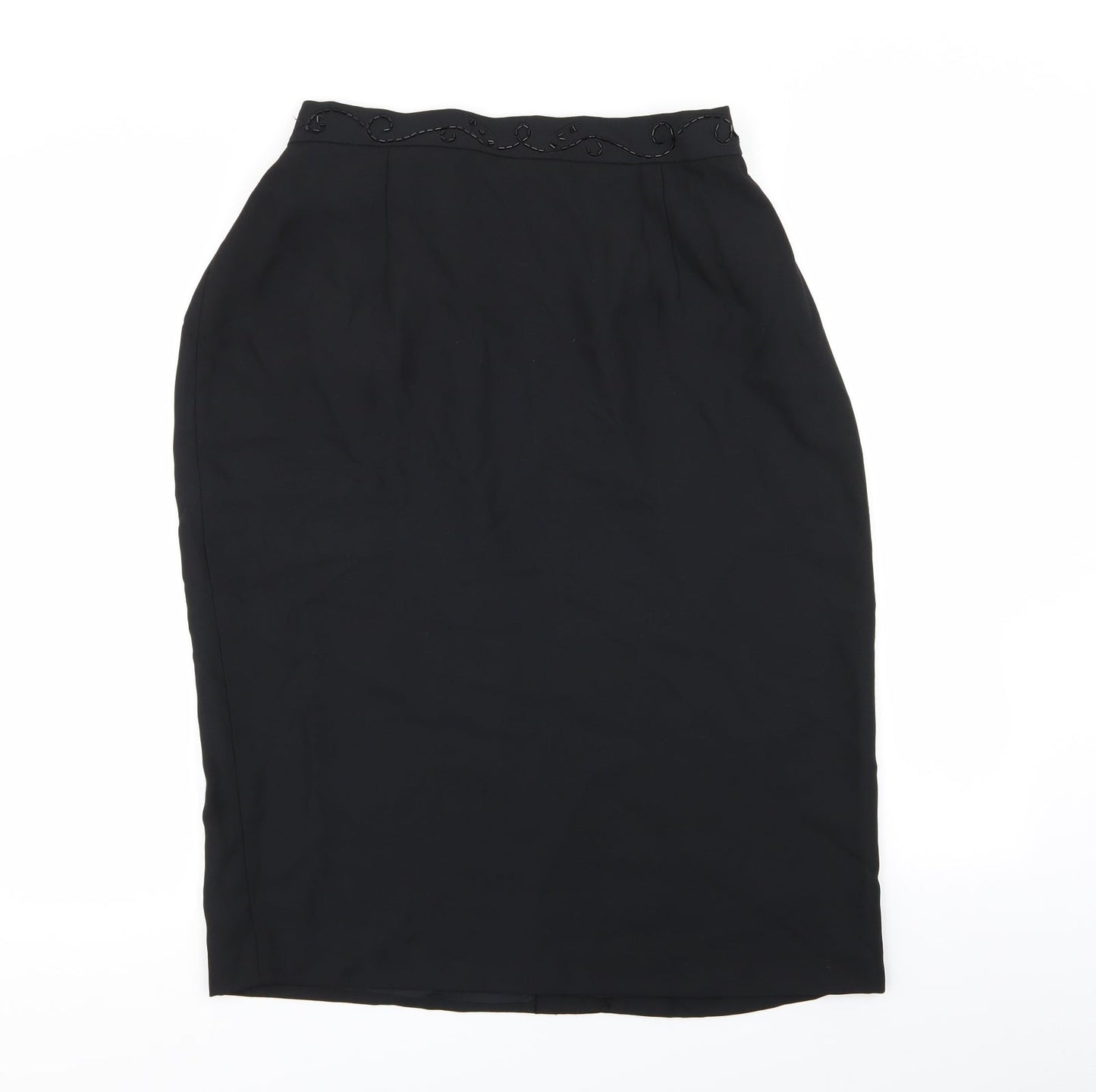 Ann Harvey Womens Black   A-Line Skirt Size 10  - Stretch waistband
