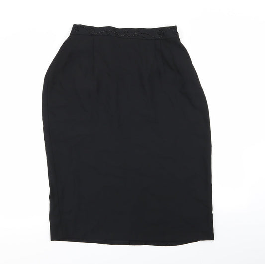 Ann Harvey Womens Black   A-Line Skirt Size 10  - Stretch waistband