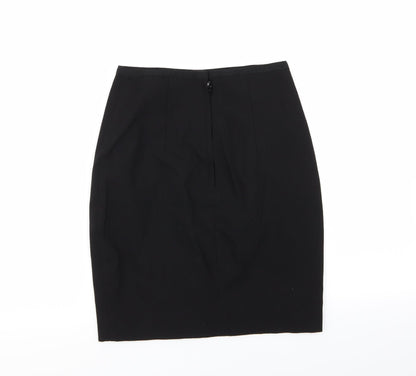 H&M Womens Black Floral  A-Line Skirt Size 6