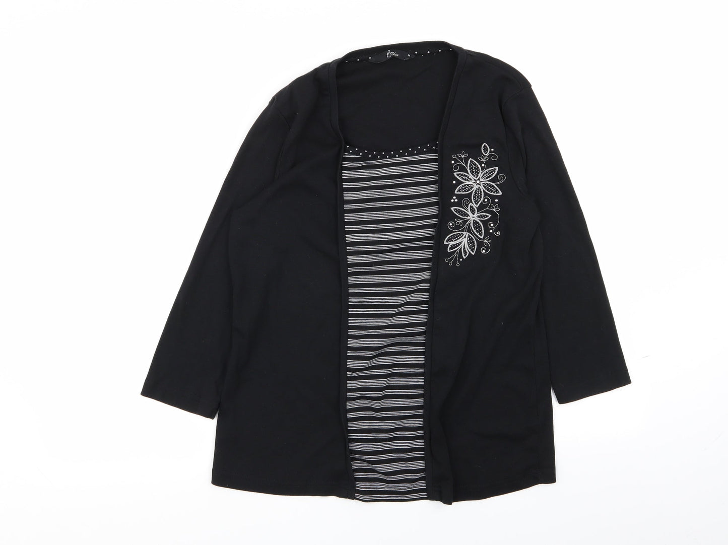 Womens UK Size M BM Black Cardigan Jumper
