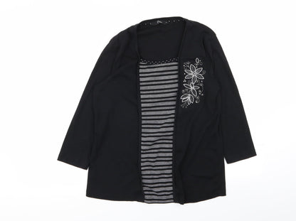 Womens UK Size M BM Black Cardigan Jumper
