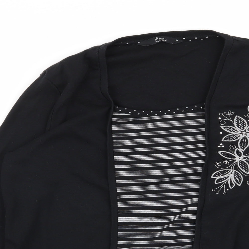 Womens UK Size M BM Black Cardigan Jumper